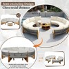 Half Moon Outdoor Seating Group Patio, 6-Person Acacia Wood Sectional Sofa with Coffee Table & Water-Resistant Cushions - 3 of 4