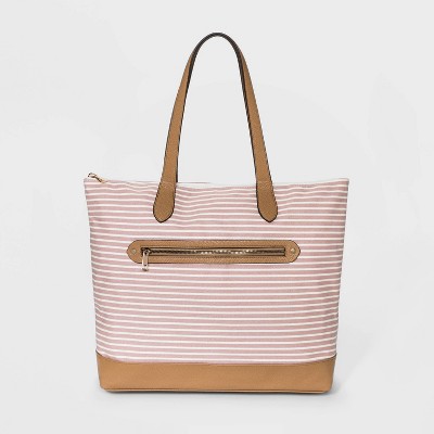 blush tote handbag