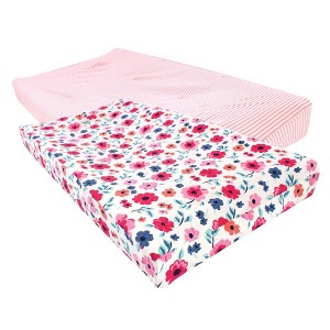 Touched by Nature Girl Organic Cotton Changing Pad Cover, Garden Floral, One Size - 1 of 2