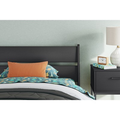 Black Twin Contemporary Wood Platform Bed