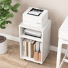 Costway Mobile File Cabinet Wooden Printer Stand Vertical Storage Organizer Home Office - 4 of 4