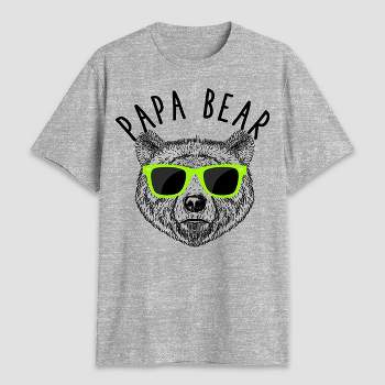 Men's Papa Bear Short Sleeve T-Shirt - Heathered Gray