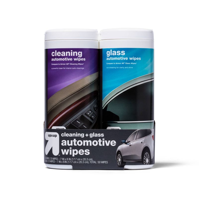 2pk Automotive Interior Cleaner Auto Wipes  - up &#38; up&#8482;, 1 of 4