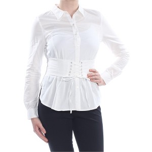 XOXO Womens Long Sleeve Corset Button Up Shirt - 1 of 1