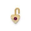 Black Bow Jewelry Jul Synthetic Ruby 14k Yellow Gold Heart Pendant Enhancer, 5mm - 3 of 4