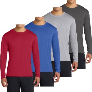 Mafoose 4-Pack Long Sleeve Quick-Dry Moisture Wicking Sun Protection T-shirts - 1 of 4