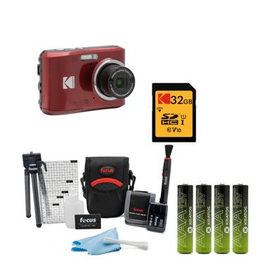 Kodak PIXPRO FZ43 Friendly Zoom Digital Camera (Red) Bundle : Target