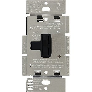 Lutron Toggler 1000-Watt 3-Way Incandescent Dimmer Switch, AY-103P-BL, Black - 1 of 2