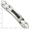 Black Bow Jewelry Men's 18mm Stainless Steel & Black Diamond I.D. Bracelet, 8.25 Inch - 4 of 4