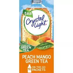 Crystal Light On-The-Go Peach Mango Green Tea - 10pk/0.081oz Pouches