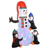 ACEPANO 70.80 in. H Christmas Inflatable Outdoor Decoration Snowman with Penguin For Garden, Lawn, Party & Festival-Multicolor - 4 of 4