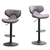Set of 2 Stylish and simple Upholstery Airlift Adjustable Swivel Barstool with Chrome Base,for kitchen, cafe, bar counter - 4 of 4