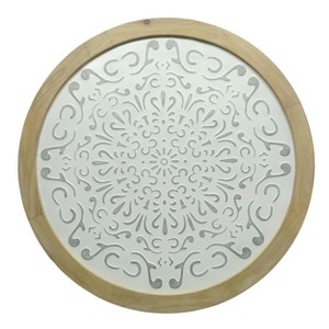 VIP Metal 32 in. White Round Wall Art - 1 of 2