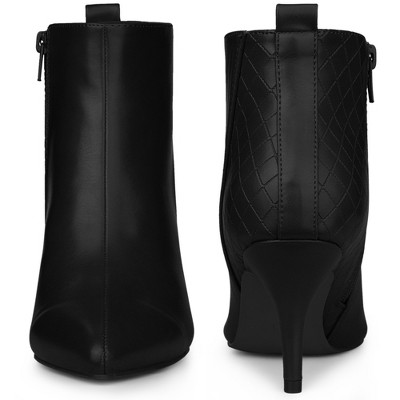 Perphy Women's Pointy Toe Slouches Kitten Heels Mid Calf Boots Coffee 6