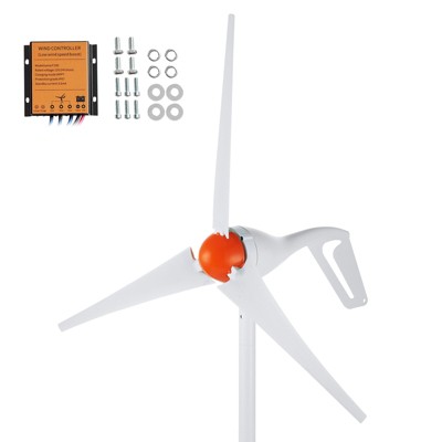VEVOR 500W Wind Turbine Generator, 24V Wind Turbine Kit, 3-Blade Wind Power Generator with MPPT Controller, Adjustable Windward Direction