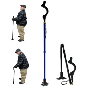 5 Star Super Deals Posture Correction Walking Cane - Walking Stick For Upright Walking & Balance For Seniors Lightweight 10 Adjustable Heights - 1 of 4
