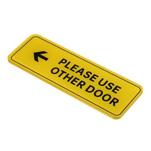 Unique Bargains Acrylic Self-Adhesive Business Please Use Other Door Left Arrow Sign - 1 of 4