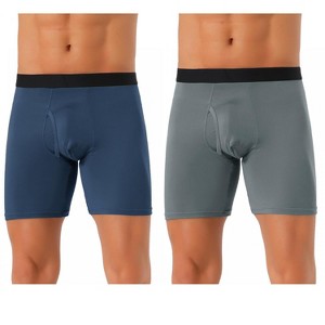 INSPIRE CHIC Men's 2 Pack Lightweight Soft Stretch Open-fly Basic Boxer Briefs - 1 of 4
