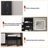 Makeup Vanity Desk with Mirror, Vanity Table and Chair Set, 3 Color Modes Adjustable, Multi-Layer Shelves and Drawer Storage, for Bedroom - 4 of 4
