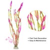 Unique Bargains Plastic Artificial Water Plants Aquarium Decorations Grass Pink 12.2" Height 5 Pcs - 3 of 4