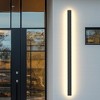 DORESshop 40 in. 30-Watt 3000K Black Hardwired Long Linear Outdoor Waterproof Integrated LED Wall Lantern Sconce(2-Pack) - 2 of 4