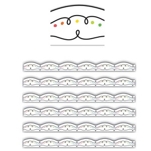 Teacher Created Resources® Squiggles and Colorful Dots Die-Cut Border Trim, 35 Feet Per Pack, 6 Packs - 1 of 2