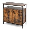 Yukimo 31.5" 2-Door Buffet Cabinet with Shelves and Cable Management Holes, Industrial Style Storage Cabinet - 3 of 4