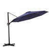 Pellebant 10.5FT Patio Offset Cantilever Umbrella Round with 360Rotation 6 Heights Adjustable Aluminum Pole Outdoor Umbrella - 2 of 4