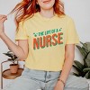 The Life Of A Nurse Puff/Glitter - Womens Garment Dyed Tee - 2 of 3