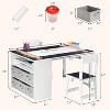 Kids Art Table and Chairs Set, with Large Storage Desk and Portable Art Supply Organizer, Living and Learning Kids' Art Table and Stool Set - 2 of 4
