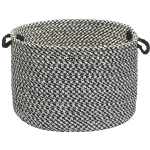 Colonial Mills Outdoor Houndstooth Tweed Utility Basket, 14 by 10-Inch, Black - 1 of 1