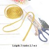Gimp Braid Trim, 3 Yards 0.3 inch Metallic Woven Trim, Sewing DIY Craft Braid Ribbon for Hat Headband Costume Garment Decor Accessory - 4 of 4