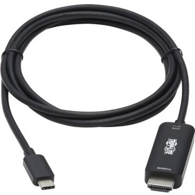 Tripp Lite U444-003-HDR4BE USB-C to HDMI Adapter Cable, M/M, Black, 3 ft.