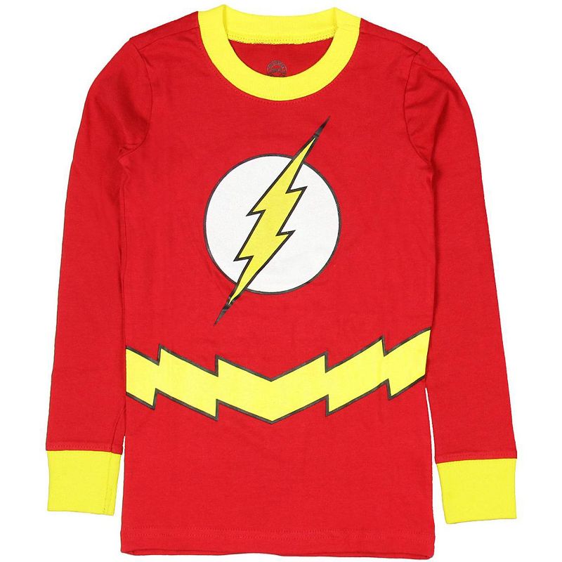DC Comics Flash Little Boys 2 Piece Shirt & Pants Pajama Set Red, 2 of 4