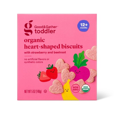 Organic Beetroot Biscuit Toddler Snacks - 5oz/14pk - Good & Gather™