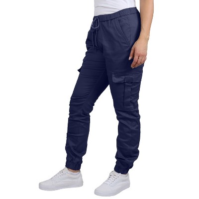 Jump Start Women's Loose Fit  Super Flex Stretch Cargo Jogger Pants