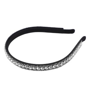 Unique Bargains Women's Rhinestone Faux Crystal Headbands Hair Accessories 0.47 Inch Wide 1 Pc - 1 of 4