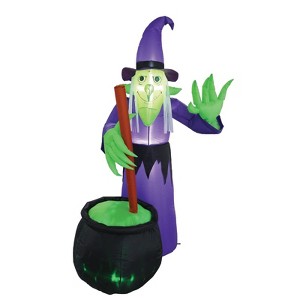 Celebrations Four Season 6 ft. Prelit Witch With Cauldron Inflatable - 1 of 1