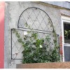46" Wide Iron 2 Pc Oxfordshire Decorative Garden Trellis Black Coat Finish - Achla Designs: Wall-Mounted, Weather-Resistant - 4 of 4