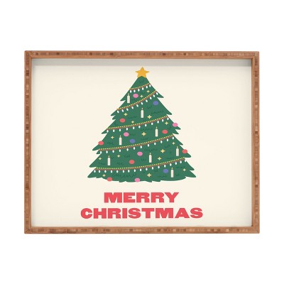 April Lane Art Merry Christmas Tree Rectangular Tray -deny Designs : Target