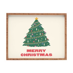 April Lane Art Merry Christmas Tree Rectangular Tray -Deny Designs - 1 of 2