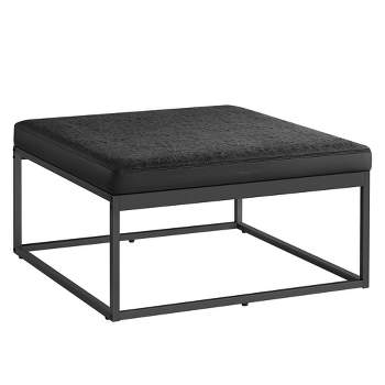 LUIZ Collection - Ottoman, Square Coffee Table, Footstool, Reversible Top, Padded Seat, Side Table, Minimalist