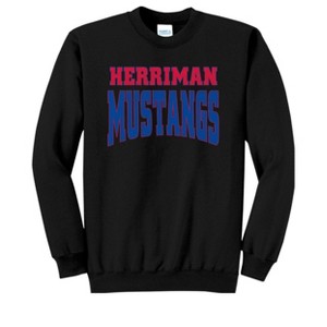 Adult Herriman High School Mustangs Name Classic Fleece Crewneck