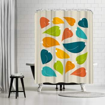 Americanflat 71X74 Abstract Shower Curtain by The Print Republic