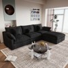 WJShome Cloud Couch Modular Sectional Sofa,119.29" L Shaped Couch,Convertible Wide Seater,3 Seater With 1 Ottoman,Covers Washable&Replaceable - 3 of 4