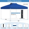 Costway 10 X 10 FT 1-Person Setup Pop up Canopy Tent with 1-Push Center Lock Wind Ropes Blue/Pink/Gray/Navy/White - 3 of 4