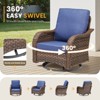 Buenhomino Patio Furniture with Fire Pit, Wicker Outdoor Couch and Swivel Rocking Chairs, Propane Fire Pit Conversation Set - 4 of 4