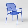 Metal Mesh Patio Stack Chair Blue - Room Essentials™ - 4 of 4