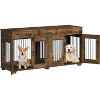 71"Large Dog Crate for 2 Dogs,Dog Cage Furniture with 3 Drawers for Storage Space,Furniture Style Indoor Dog Crate&TV Stand,for Large Medium Dogs - 3 of 4
