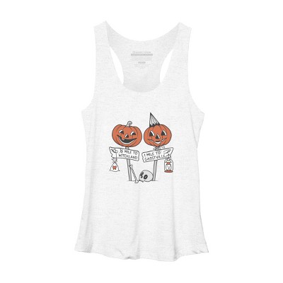 Women's Design By Humans Halloween Pathways By runcatrun Racerback Tank Top